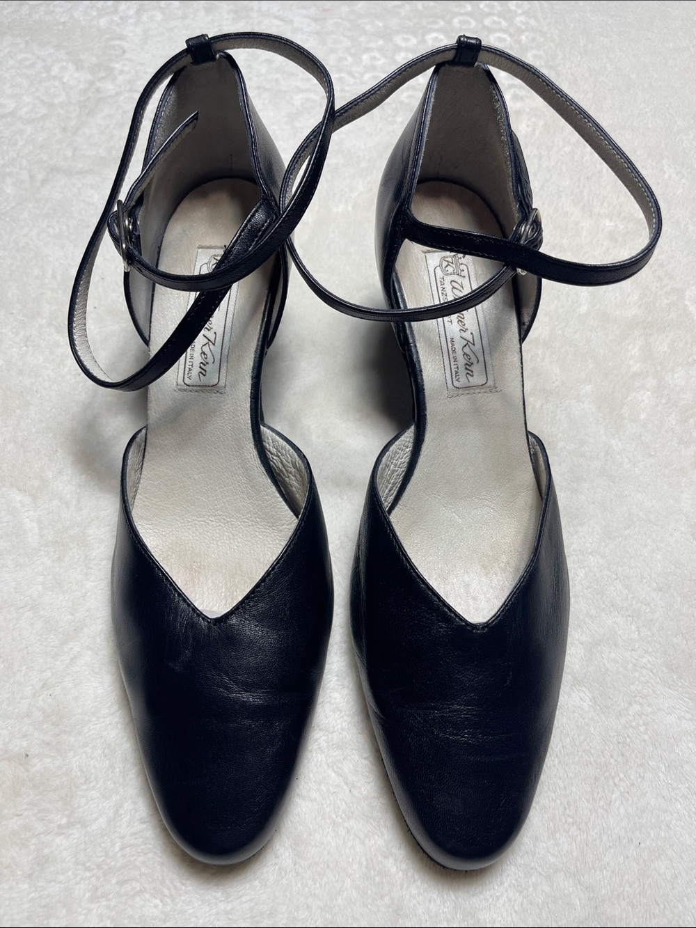 Werner Kern Patty Ankle-Strap Pointed Toe Heels - Women's Dance Shoes Size 9.5